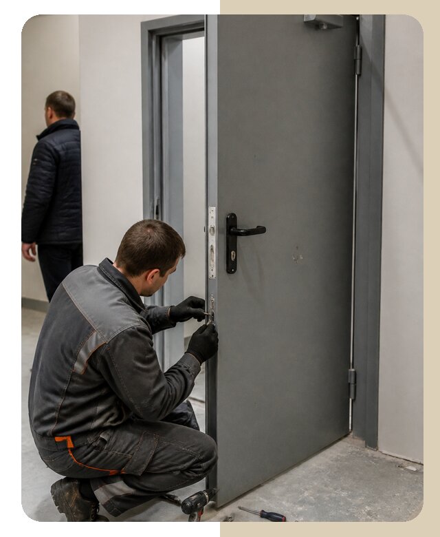 Ремонт противопожарной двери в Елабуге по цене 6583 р. | Дверной
